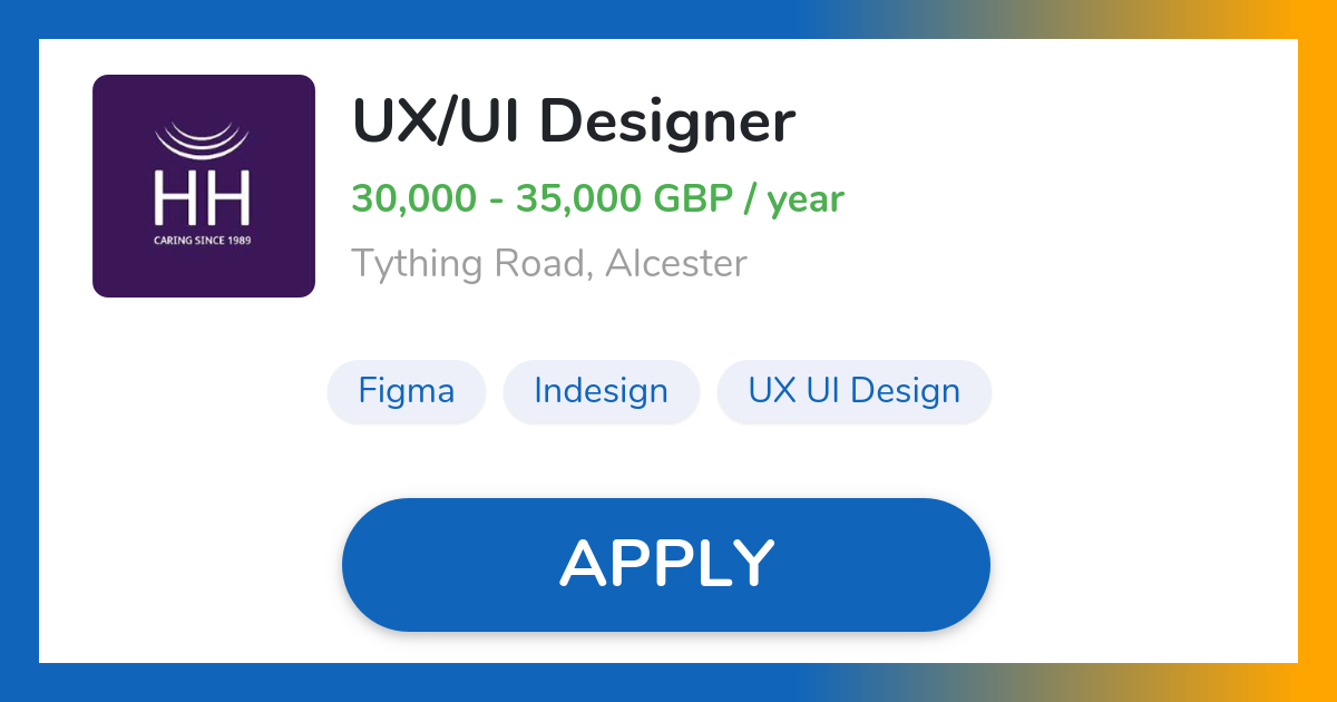 UX/UI Designer Job in Alcester Helping Hands Home Care