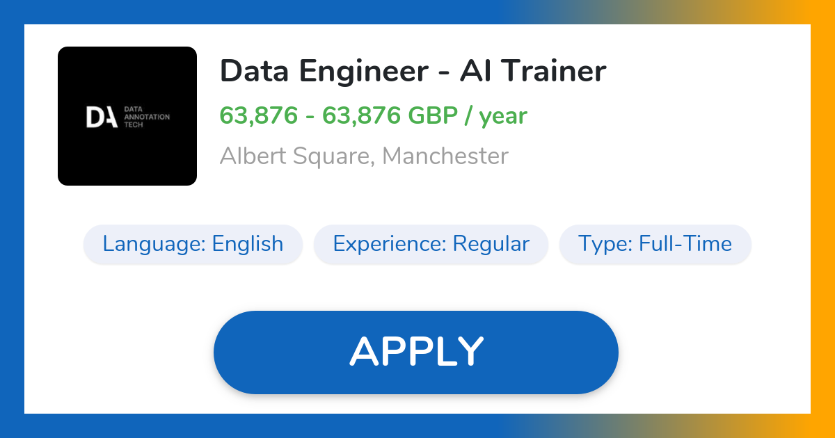 Data Engineer AI Trainer Job in Manchester DataAnnotation